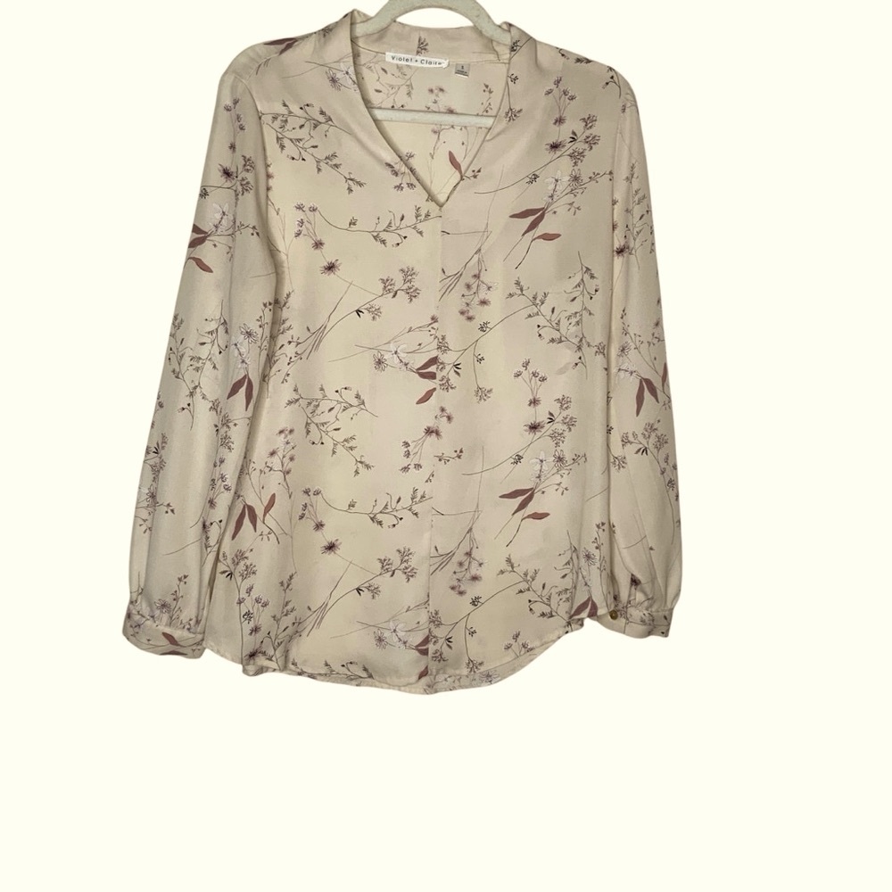 Violet + Claire long sleeve, v neck, blouse.